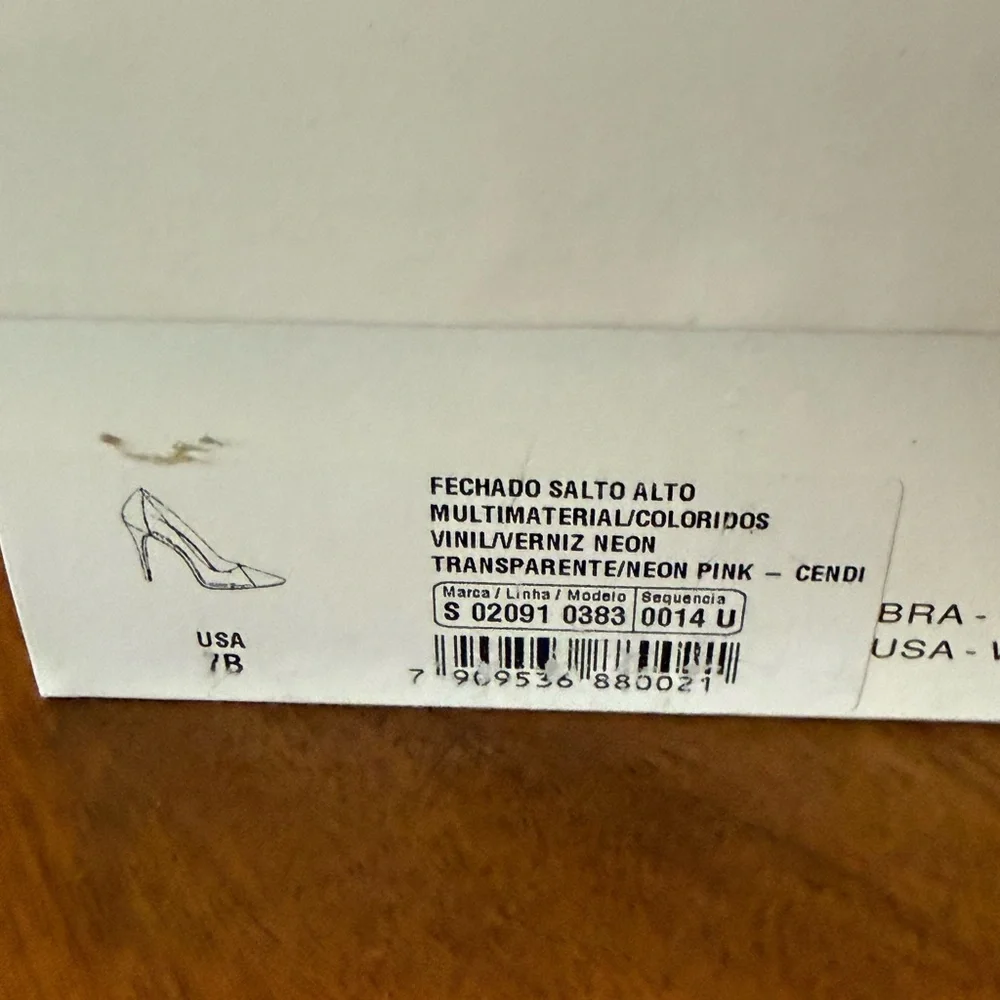 SCHUTZ Hot Pink and Clear Pointed Stiletto Pumps LIKE NEW WORN ONCE - Picture 8 of 8